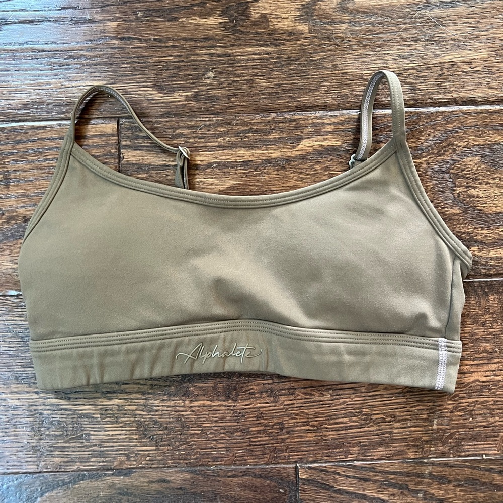 Alphalete Khaki Sports Bra